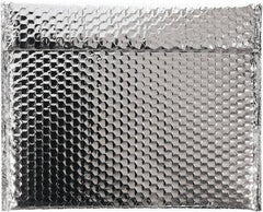 Made in USA - 11" Long x 13-3/4" Wide Peel-Off Self-Seal Bubble Mailer - Silver - Exact Tool & Supply