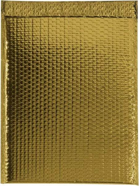 Made in USA - 17-1/2" Long x 13" Wide Peel-Off Self-Seal Bubble Mailer - Gold - Exact Tool & Supply