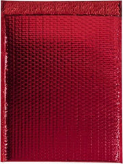 Made in USA - 17-1/2" Long x 13" Wide Peel-Off Self-Seal Bubble Mailer - Red - Exact Tool & Supply