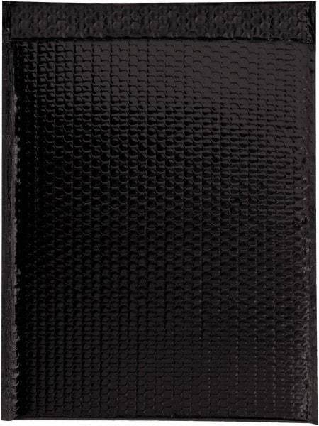 Made in USA - 17-1/2" Long x 13" Wide Peel-Off Self-Seal Bubble Mailer - Black - Exact Tool & Supply