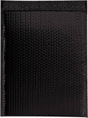 Made in USA - 17-1/2" Long x 13" Wide Peel-Off Self-Seal Bubble Mailer - Black - Exact Tool & Supply