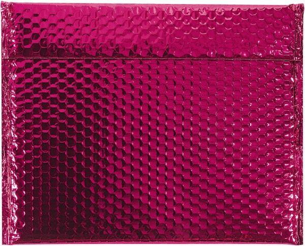 Made in USA - 11" Long x 13-3/4" Wide Peel-Off Self-Seal Bubble Mailer - Pink - Exact Tool & Supply