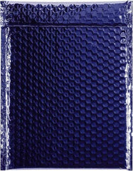 Made in USA - 11-1/2" Long x 9" Wide Peel-Off Self-Seal Bubble Mailer - Blue - Exact Tool & Supply