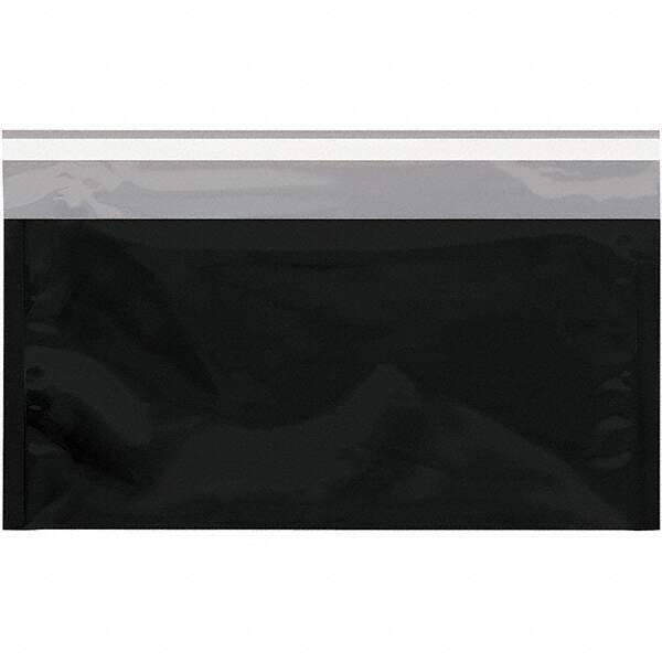 Value Collection - 10-1/4" Long x 6-1/4" Wide Peel-Off Self-Seal Metallic Mailer - Black - Exact Tool & Supply