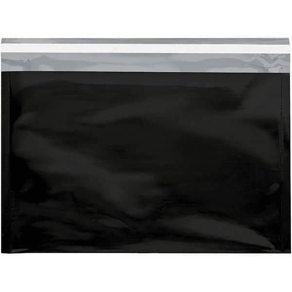 Value Collection - 12-3/4" Long x 9-1/2" Wide Peel-Off Self-Seal Metallic Mailer - Black - Exact Tool & Supply