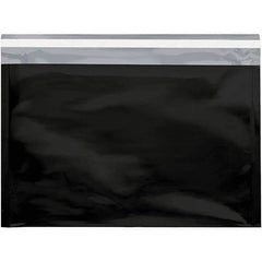 Value Collection - 12-3/4" Long x 9-1/2" Wide Peel-Off Self-Seal Metallic Mailer - Black - Exact Tool & Supply