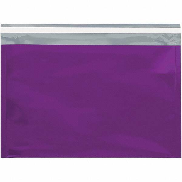 Value Collection - 12-3/4" Long x 9-1/2" Wide Peel-Off Self-Seal Metallic Mailer - Purple - Exact Tool & Supply