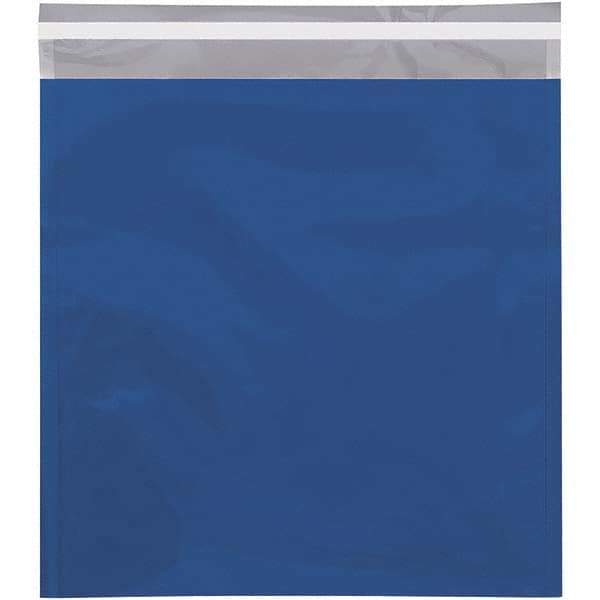 Value Collection - 13" Long x 10-3/4" Wide Peel-Off Self-Seal Metallic Mailer - Blue - Exact Tool & Supply