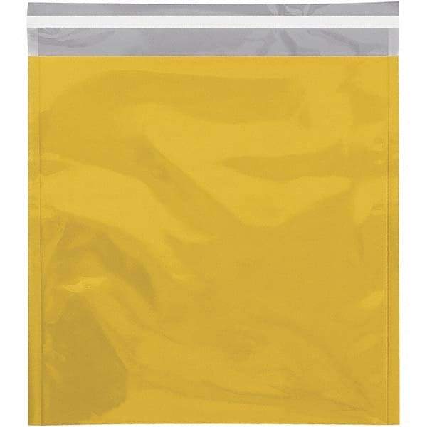 Value Collection - 13" Long x 10-3/4" Wide Peel-Off Self-Seal Metallic Mailer - Gold - Exact Tool & Supply