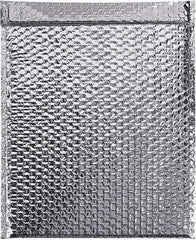 Made in USA - 22" Long x 18" Wide Peel-Off Self-Seal Cooled Bubble Mailer - Silver - Exact Tool & Supply