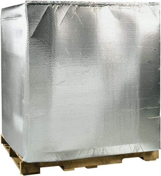 Made in USA - 48" Long x 40" Wide x 48" High x 3/16" Thick Pallet Cover - Silver, Case - Exact Tool & Supply