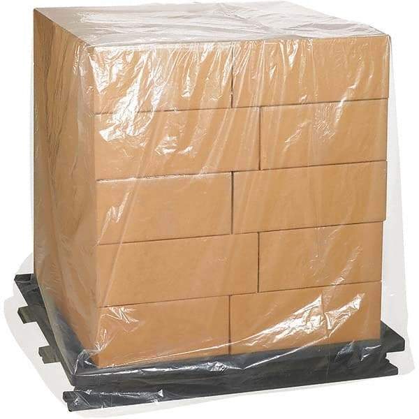 Made in USA - 48" Long x 51" Wide x 75" High Pallet Cover - Clear, Case, 100 Piece - Exact Tool & Supply