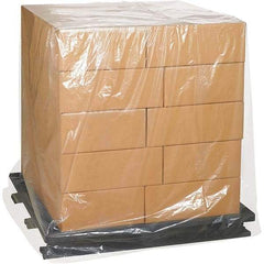 Made in USA - 48" Long x 51" Wide x 75" High Pallet Cover - Clear, Case, 100 Piece - Exact Tool & Supply
