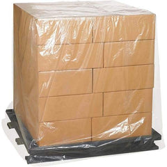 Made in USA - 43" Long x 58" Wide x 76" High Pallet Cover - Clear, Case, 50 Piece - Exact Tool & Supply
