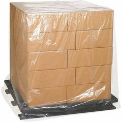Made in USA - 48" Long x 48" Wide x 72" High Pallet Cover - Clear, Case, 50 Piece - Exact Tool & Supply
