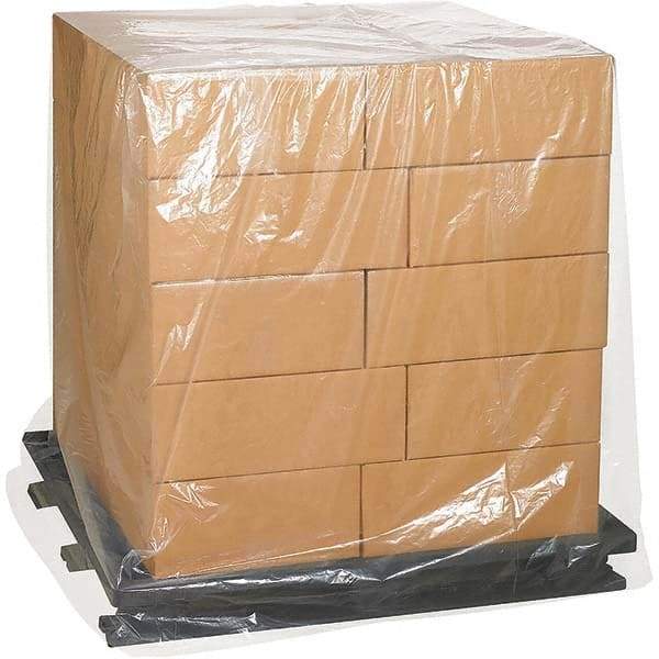 Made in USA - 48" Long x 52" Wide x 60" High Pallet Cover - Clear, Case, 50 Piece - Exact Tool & Supply