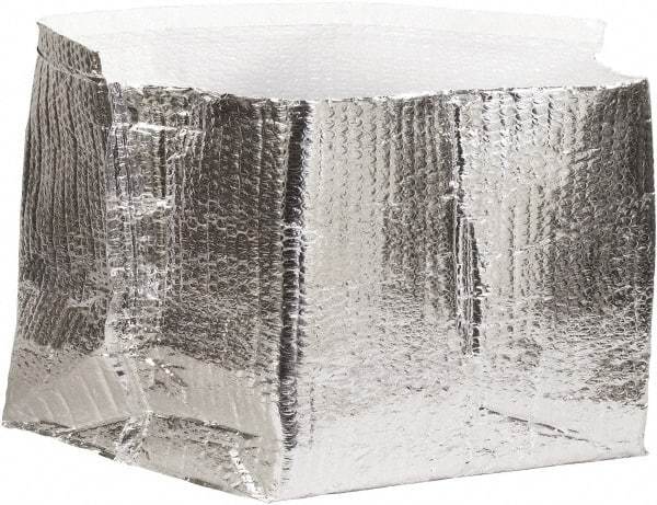 Made in USA - 12" Long x 12" Wide x 6" High x 3/16" Thick Box Liner - Silver, Case - Exact Tool & Supply