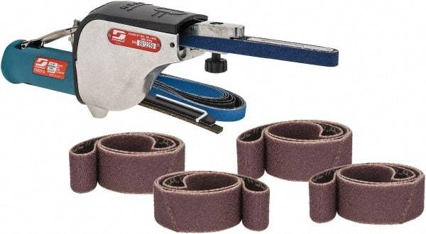 Dynabrade - 1/8 to 1/2 x 24", 20,000 RPM Air Belt Sander - 0.5 hp, 1/4 NPT Inlet, 5,800 SFPM, 31 CFM - Exact Tool & Supply