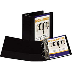 Samsill - 1,050 Sheet Capacity, 8-1/2 x 11", View Ring Binder - Polypropylene Covered Chipboard, Black - Exact Tool & Supply