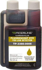 Spectroline - 8 oz Bottle Yellow Automotive Leak Detection Dye - For Engine Oil (Gasoline & Diesel), Power Steering, Automatic Transmission, Fuel (Gasoline & Diesel), Hydraulics - Exact Tool & Supply