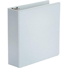 UNIVERSAL - 460 Sheet Capacity, 8-1/2 x 11", View Ring Binder - Polypropylene, White - Exact Tool & Supply