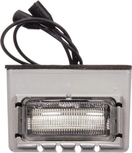Truck-Lite - 2" Long, Clear LED License Light - 12 Volts, Includes LED Light, Bracket, Gasket - Exact Tool & Supply