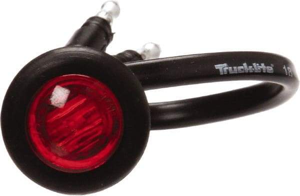 Truck-Lite - 3/4" Long, Red LED Marker Clearance - 12 Volts, Includes LED Light, Grommet - Exact Tool & Supply