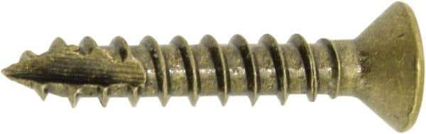 Hager - #9 Brass Hinge Screws - 1" Long - Exact Tool & Supply