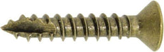 Hager - #9 Brass Hinge Screws - 1" Long - Exact Tool & Supply