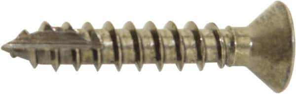Hager - #9 Brass Hinge Screws - 1" Long - Exact Tool & Supply