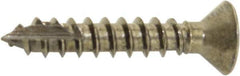 Hager - #9 Brass Hinge Screws - 1" Long - Exact Tool & Supply