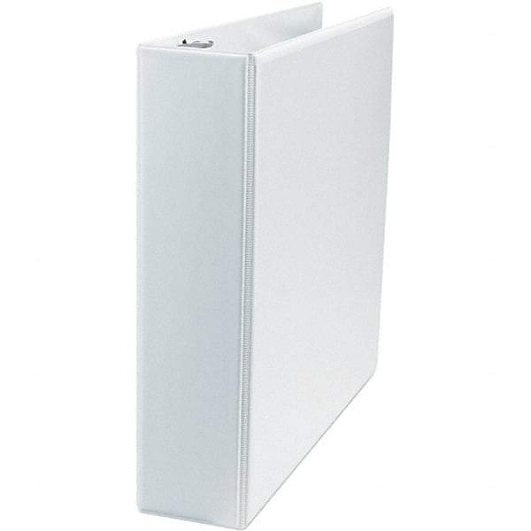 Universal One - 500 Sheet Capacity, 8-1/2 x 11", View Ring Binder - Polypropylene, White - Exact Tool & Supply