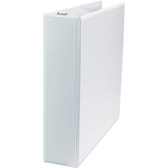 Universal One - 500 Sheet Capacity, 8-1/2 x 11", View Ring Binder - Polypropylene, White - Exact Tool & Supply