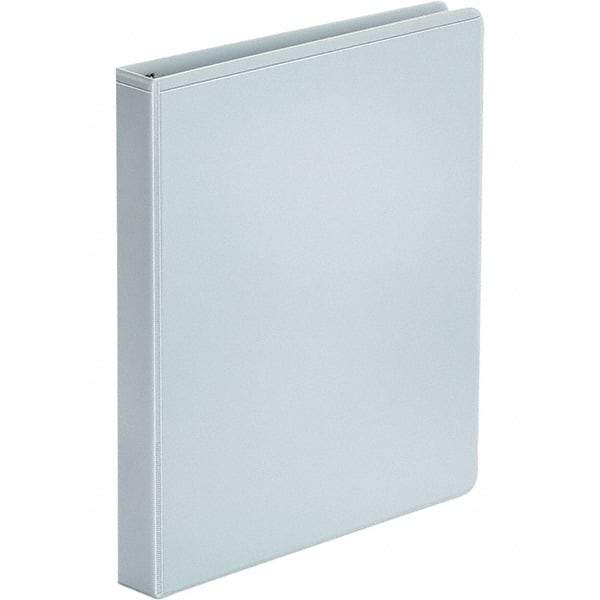 UNIVERSAL - 175 Sheet Capacity, 8-1/2 x 11", View Ring Binder - Polypropylene, White - Exact Tool & Supply