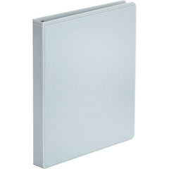 UNIVERSAL - 175 Sheet Capacity, 8-1/2 x 11", View Ring Binder - Polypropylene, White - Exact Tool & Supply