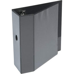Universal One - 1,050 Sheet Capacity, 8-1/2 x 11", View Ring Binder - Polypropylene, Black - Exact Tool & Supply