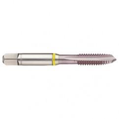 M18x2.5 6H 4-Flute Cobalt Yellow Ring Spiral Point Plug Tap-MolyGlide - Exact Tool & Supply