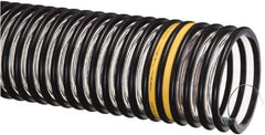 Kuriyama of America - 4" ID x 4.69" OD, 35 Max psi, 28 In. Hg, Dry Material Handling & Transfer Hose - Static Dissipative Polyurethane with Grounding Wire, -40 to 150°F, 12" Bend Radius, 100' Coil Length, Transparent - Exact Tool & Supply