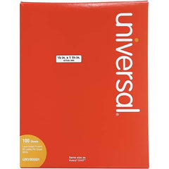 UNIVERSAL - 1-3/4" Long, White Paper Laser Label - For Inkjet Printers, Laser Printers - Exact Tool & Supply