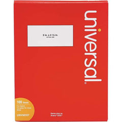 UNIVERSAL - 4-1/2" Long, White Paper Shipping Label - For Copiers - Exact Tool & Supply