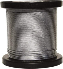 Loos & Co. - 3/16" x 1/8" Diam, Steel Wire Rope - 1,760 Lb Breaking Strength, 7 x 19, Vinyl Coating - Exact Tool & Supply