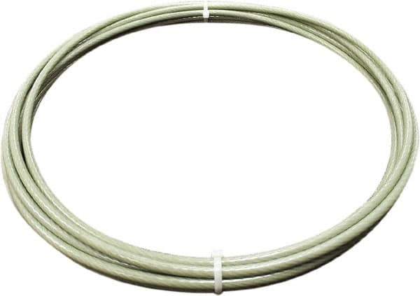Loos & Co. - 50' Long, 3/16" x 3/16" Diam, Stainless Steel Wire Rope - 4,200 Lb Breaking Strength, 7 x 19 - Exact Tool & Supply