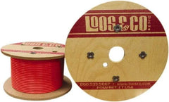 Loos & Co. - 3/16" x 1/8" Diam, Galvanized Steel Wire Rope - 1,700 Lb Breaking Strength, 7 x 7, Vinyl Coating - Exact Tool & Supply