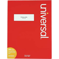 UNIVERSAL - 4" Long, White Paper Laser Label - For Inkjet Printers, Laser Printers - Exact Tool & Supply
