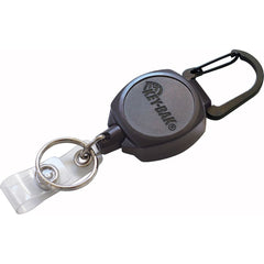 Key-Bak - Key Control; Type: Retractable Key Chain & ID Holder ; Number of Keys: 5 ; Color: Black ; Width (Inch): 3/4 - Exact Tool & Supply