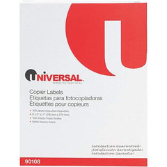 UNIVERSAL - 11" Long, White Paper Shipping Label - For Copiers - Exact Tool & Supply
