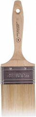 Wooster Brush - 3" Flat Polyester Varnish Brush - 2-15/16" Bristle Length, 5-9/16" Wood Beavertail Handle - Exact Tool & Supply