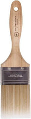 Wooster Brush - 2-1/2" Flat Polyester Varnish Brush - 2-15/16" Bristle Length, 5-1/4" Wood Beavertail Handle - Exact Tool & Supply