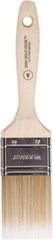 Wooster Brush - 2" Flat Polyester Varnish Brush - 2-11/16" Bristle Length, 4-9/16" Wood Beavertail Handle - Exact Tool & Supply