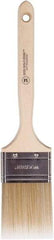 Wooster Brush - 2-1/2" Flat Polyester Trim Brush - 2-15/16" Bristle Length, 6-3/4" Wood Sash Handle - Exact Tool & Supply